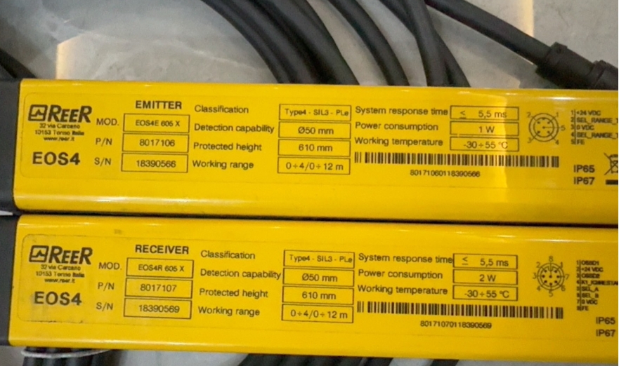 意大利睿奥REER EOS4 605X安全光栅光幕 超市不干